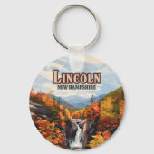 Lincoln New Hampshire Franconia Herfsten Herfst Sleutelhanger (Achterkant)