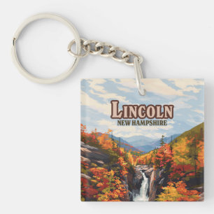 Lincoln New Hampshire Franconia Herfsten Herfst Sleutelhanger