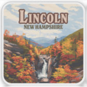 Lincoln New Hampshire Franconia Herfsten Herfst Sticker (Voorkant)