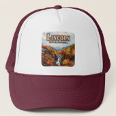 Lincoln New Hampshire Franconia Herfsten Herfst Trucker Pet (Voorkant)