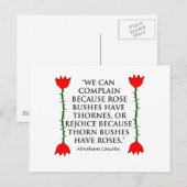 Lincoln: op Thornes en Roos (twee Rozen). Briefkaart (Voorkant / Achterkant)