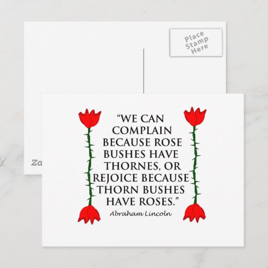 Lincoln: op Thornes en Roos (twee Rozen). Briefkaart (Voorkant / Achterkant)