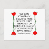 Lincoln: op Thornes en Roos (twee Rozen). Briefkaart (Voorkant)