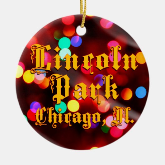 Lincoln Park Chicago Lights Circle Ornament (Voorkant)