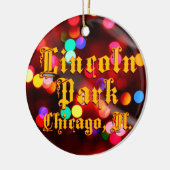 Lincoln Park Chicago Lights Circle Ornament (Links)