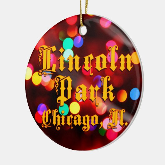 Lincoln Park Chicago Lights Circle Ornament (Links)