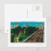 Lincoln Park met bibliotheek en stadhuis Briefkaart (Voorkant / Achterkant)