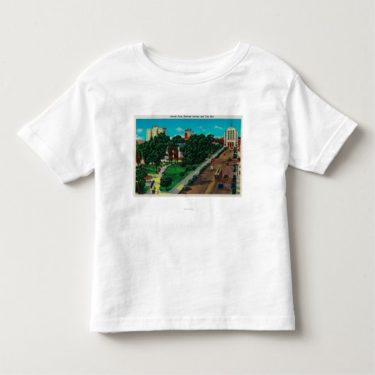 Lincoln Park met bibliotheek en stadhuis Kinder Shirts (Voorkant)