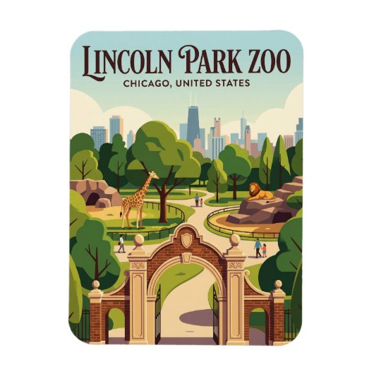 Lincoln Park Zoo Illinois Magneet (Verticaal)