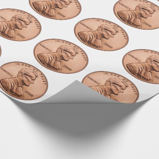 Lincoln Pennies Wrapping Paper Cadeaupapier (Hoek)