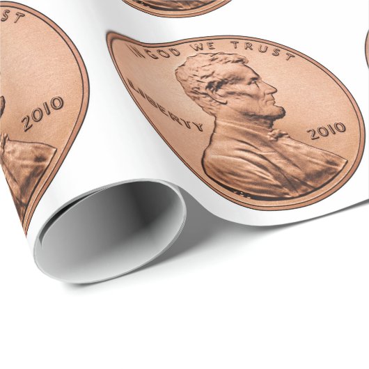 Lincoln Pennies Wrapping Paper Cadeaupapier (Rol Hoek)