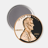 Lincoln Penny 2002 Klassiek Magneet (Voorkant / Achterkant)