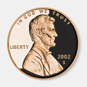 Lincoln Penny 2002 Klassiek Magneet