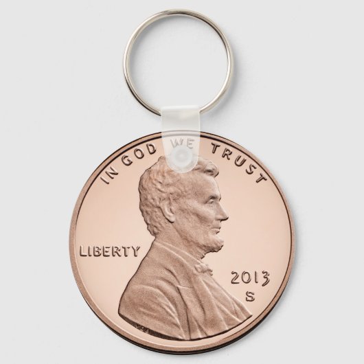 Lincoln Penny afbeelding Sleutelhanger (Voorkant)