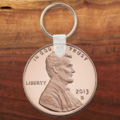 Lincoln Penny afbeelding Sleutelhanger (Voorkant)