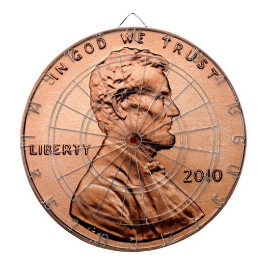 LINCOLN PENNY DARTBORD (Voorkant)