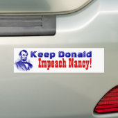 Lincoln Politics Keep Donald impeach Nancy Pelosi Bumpersticker (Op auto)