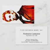 Lincoln Pop Art Colorized Sideways Portret Visitekaartje (Voorkant / Achterkant)