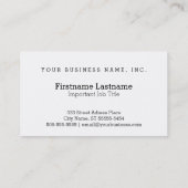 Lincoln Pop Art Colorized Sideways Portret Visitekaartje (Achterkant)