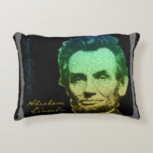 Lincoln Portrait Text Poster Accent Kussen