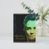 Lincoln Portrait Text Poster Feestdagenkaart (Staand voorkant)
