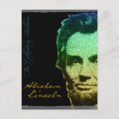 Lincoln Portrait Text Poster Feestdagenkaart (Voorkant)