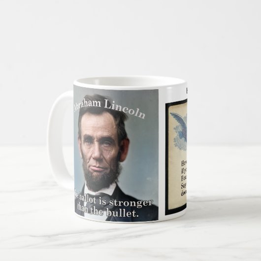 Lincoln President Day Patriottische Mok (Voorkant links)