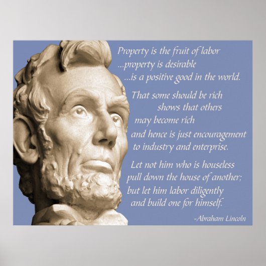 Lincoln Property Quote Poster (Voorkant)