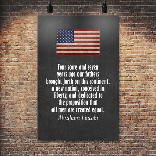 Lincoln Quote - Adres Gettysburg Poster