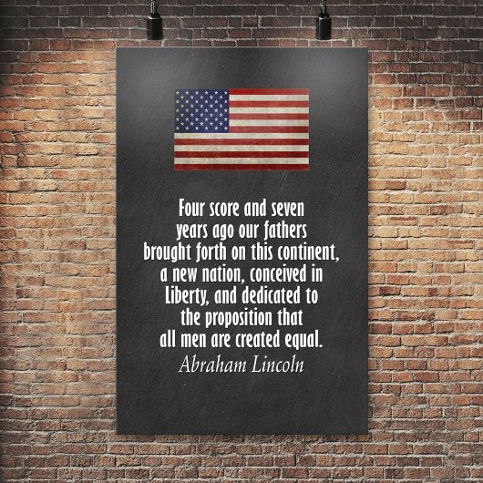 Lincoln Quote - Adres Gettysburg Poster