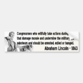 lincoln quote bumpersticker (Voorkant)