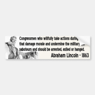 lincoln quote bumpersticker