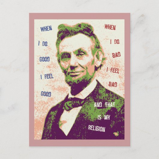 Lincoln Religion Briefkaart (Voorkant)