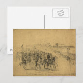 Lincoln Reviewing the Army-April 1863 Briefkaart (Voorkant / Achterkant)