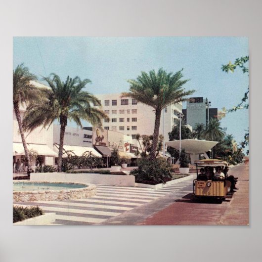 Lincoln Road Mall, Miami Beach, Florida,  Poster (Voorkant)