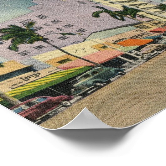 Lincoln Road, Miami Beach, Florida Poster (Hoek)