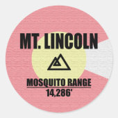 Lincoln Ronde Sticker (Voorkant)