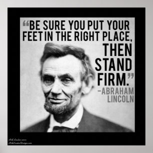 Lincoln & "Stand-Firm" Citaat Poster