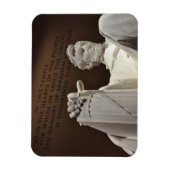 Lincoln-standbeeld, inscriptie, Lincoln Memorial Magneet (Verticaal)