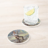 Lincoln the Rail Splitter van Jean L. Gerome Ferri Zandsteen Onderzetter (Zijkant)