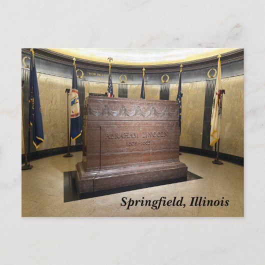 Lincoln Tomb in Springfield, Illinois Feestdagenkaart (Voorkant)