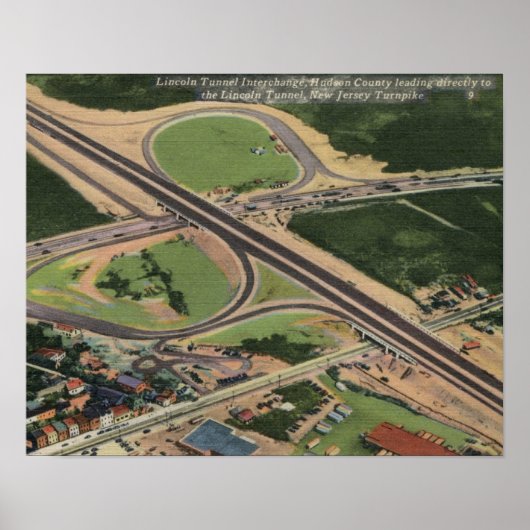 Lincoln Tunnel, NJ Turnpike Exchange  Poster (Voorkant)