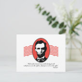 Lincoln Tweede Inaugurale Toespraak Citaat Briefkaart (Staand voorkant)