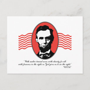 Lincoln Tweede Inaugurale Toespraak Citaat Briefkaart