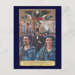 Lincoln Visiting Richmond VA in 1865 Briefkaart