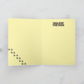 Lincoln Walkin' the Dog Card Feestdagen Kaart (Binnen)