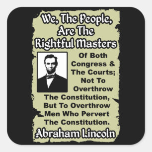 Lincoln: Wij de mensen! Vierkante Sticker
