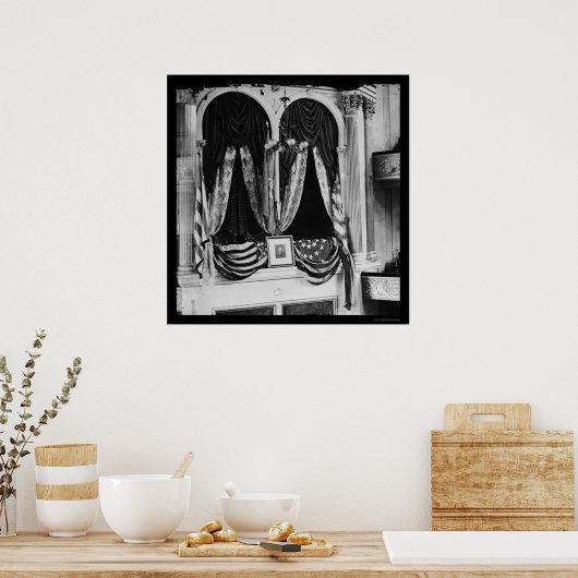 Lincoln's Box in het Ford Theater 1865 Poster (Keuken)