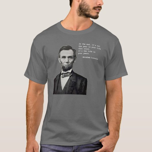 Lincoln's leven in je Mannen T-Shirt Dark (Voorkant)