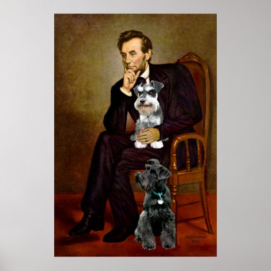 Lincolns Twee Schnauzers Poster (Voorkant)